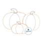 Pumpkin Trio Applique Machine Embroidery Design Blanket Stitch Edge Five Sizes 5x7, 8x8, 6x10, 7x12, 8x12 Hoop