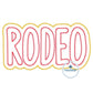 RODEO Applique Embroidery Design Zigzag Stitch Four Sizes 5x7, 8x8, 6x10, and 8x12 Hoop