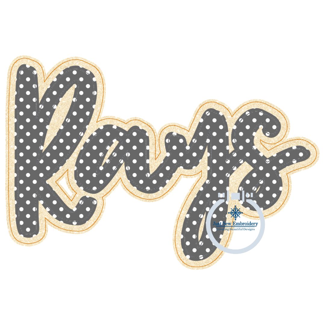 RAYS Double Raggy Applique Embroidery Two Layer Design Machine Embroidery Bean Stitch Edge Five Sizes 5x7, 8x8, 6x10, 7x12, and 8x12 Hoop