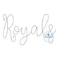 Royals Chenille Yarn Applique Script Zigzag Machine Embroidery Design Three Sizes 6x10, 7x12 and 8x12 Hoop