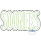 SOONERS Two Layer Design Machine Embroidery Two Color ZigZag Edge Four Sizes 5x7, 8x8, 6x10, and 7x12 Hoop