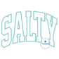 SALTY Arched Applique Embroidery Design Satin Edge Five Sizes 5x7, 8x8, 6x10, 7x12, and 8x12 Hoop