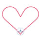 Single Zigzag Heart Applique Embroidery Design Valentine's Day 4x4, 5x7, and 6x10 hoop