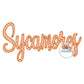 Sycamores Applique Embroidery Script ZigZag Design Machine Embroidery Two Sizes 6x10 and 7x12 Hoop