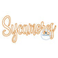 Sycamores Applique Embroidery Script ZigZag Design Machine Embroidery Two Sizes 6x10 and 7x12 Hoop