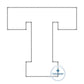 T Chenille Yarn Applique Varsity Font Zigzag Machine Embroidery Design Five Sizes 4x4, 5x5, 6x6, 7x7, and 8x8 Inch.