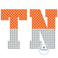 TN Applique Zigzag Stitch Two Color Embroidery Design Tennessee 8x12 Hoop