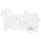 TORNADOES Applique Embroidery Two Layer Bean (Raggy) Edge Script Design Machine Embroidery Four Sizes 5x7, 8x8, 6x10, 7x12 Hoop