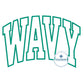 WAVY Arched Applique Embroidery Design Satin Edge Five Sizes 5x7, 8x8, 6x10, 7x12, and 8x12 Hoop