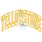 Yellowstone Arched Satin Applique Embroidery Design Two Sizes 6x10 and 8x12 Hoop Dutton