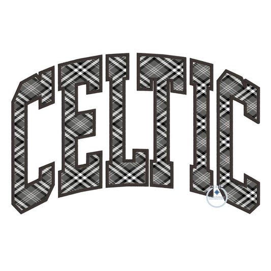 CELTIC Arched Satin Applique Embroidery Design Four Sizes 5x7, 8x8, 6x10, 8x12 Hoop