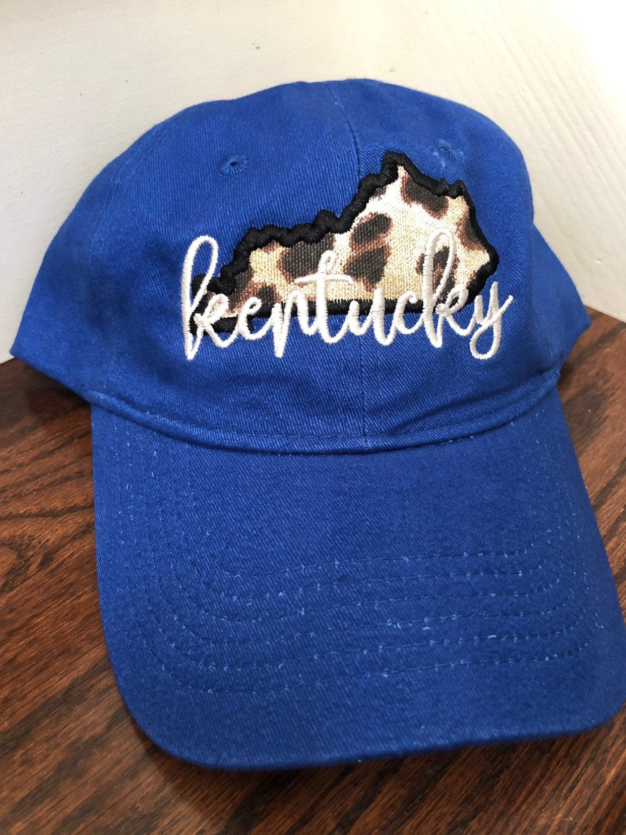 Kentucky Applique or Your State Embroidery Design Script Satin Stitch Machine Embroidery Hat Hoop
