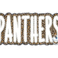 Applique Embroidery PANTHERS Two Layer Design Machine Embroidery Two Color ZigZag Edge 8x12 Hoop