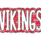 Applique Embroidery VIKINGS Two Layer Design Machine Embroidery Two Color ZigZag Edge Four Sizes 5x7, 6x10, 8x8, 8x12 Hoop