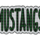 Applique Embroidery MUSTANGS Two Layer Design Machine Embroidery Two Color ZigZag Edge Four Sizes 5x7, 8x8, 6x10, 8x12 Hoop