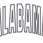 Alabama Arched Satin Applique Embroidery Design Three Sizes 8x8, 6x10, 8x12 Hoop