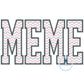 Applique Meme Embroidery Design Satin Stitch Edge Four Sizes Grandma Mother's Day Gift 5x7, 8x8, 6x10, 8x12 Hoop