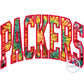 PACKERS Arched Applique Embroidery Design Machine Embroidery Satin Edge Five Sizes 5x7, 8x8, 6x10, 7x12, 8x12 Hoop