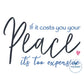 Peace Saying Embroidery Design with Satin Stitch Five Sizes 5x7, 8x8, 6x10, 7x12, 8x12 Hoop
