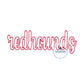 REDHOUNDS Script Zigzag Applique Embroidery Design Machine Two Sizes 6x10 and 8x12 Hoop